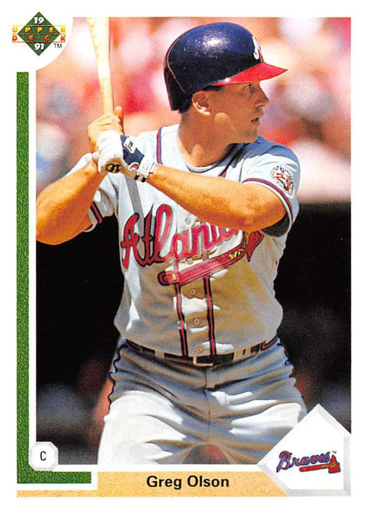 1991 Upper Deck Baseball #303 Greg Olson  Atlanta Braves  Image 1