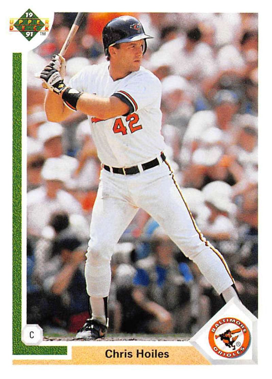 1991 Upper Deck Baseball #306 Chris Hoiles  Baltimore Orioles  Image 1