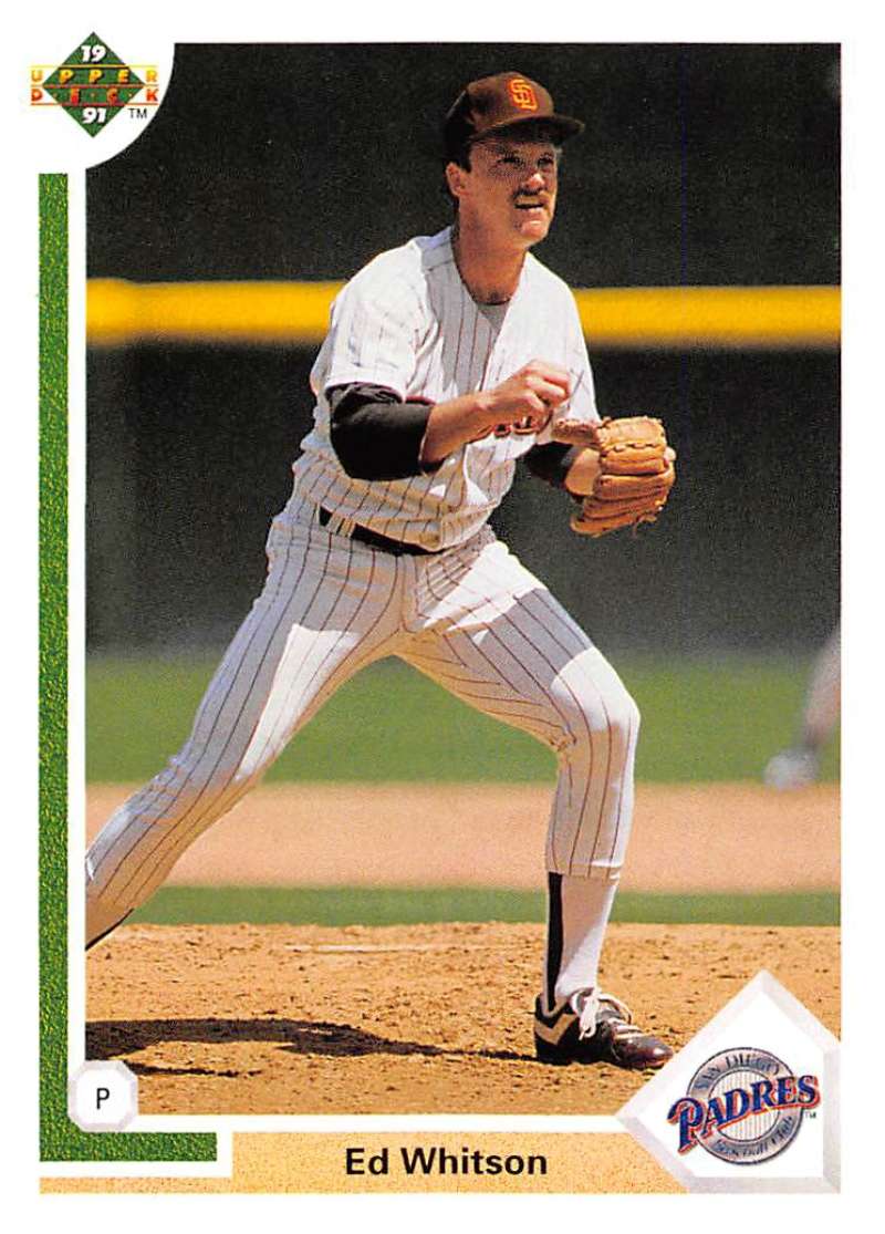 1991 Upper Deck Baseball #312 Ed Whitson San Diego Padres Image 1