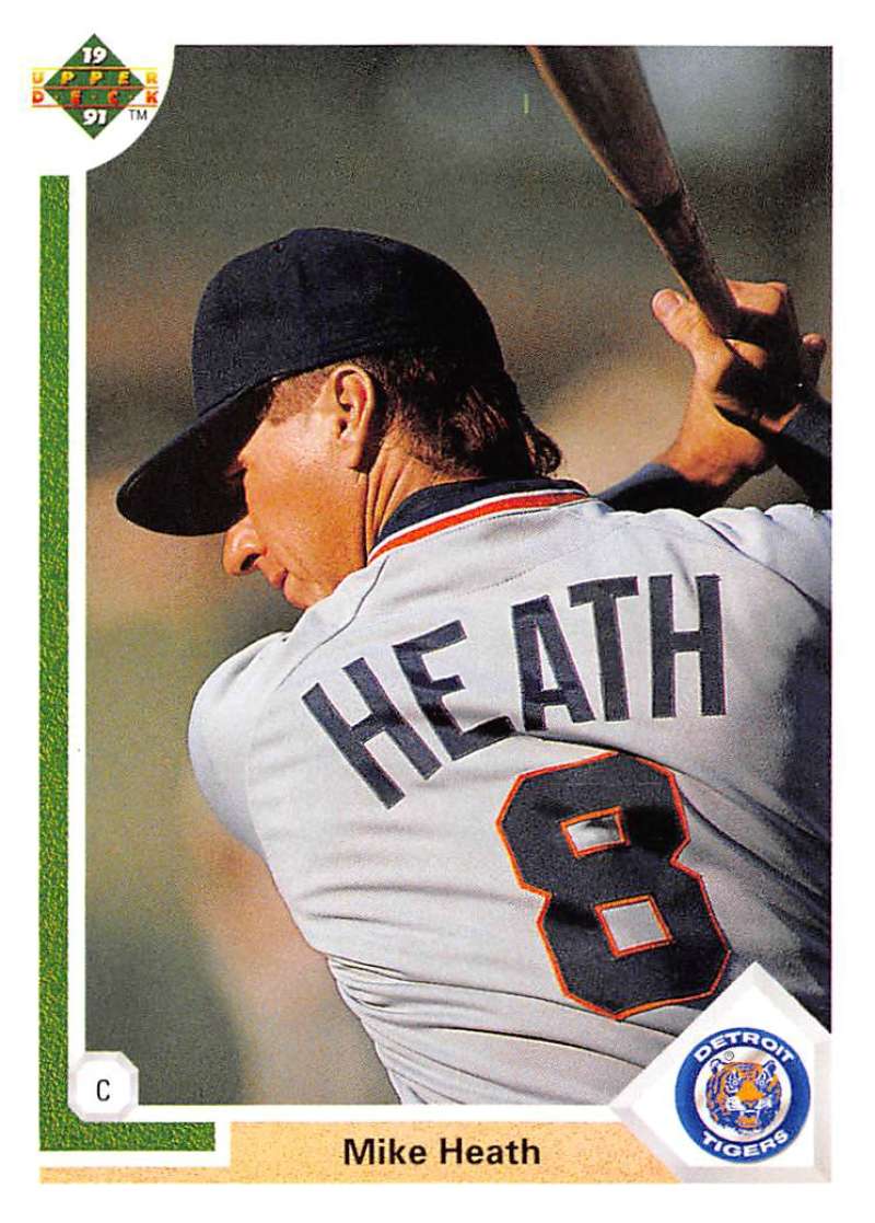 1991 Upper Deck Baseball #318 Mike Heath Detroit Tigers Image 1