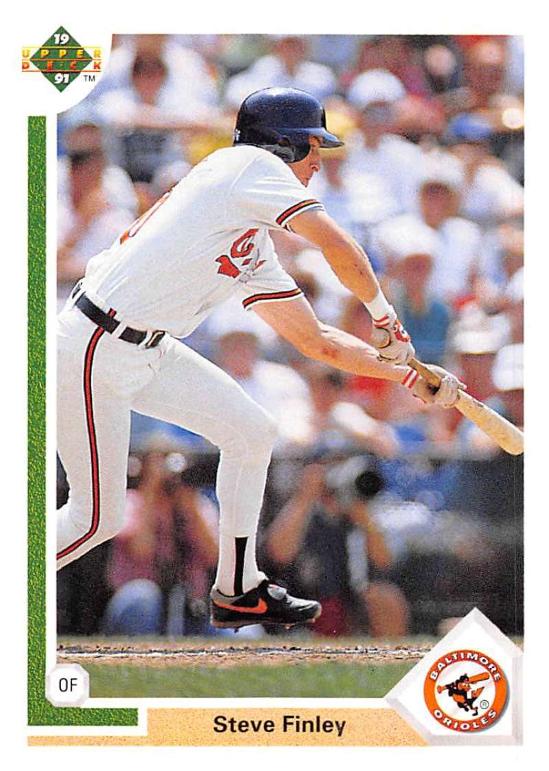 1991 Upper Deck Baseball #330 Steve Finley UER Baltimore Orioles Image 1