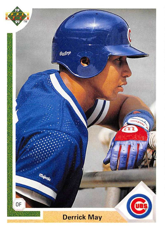 1991 Upper Deck Baseball #334 Derrick May  Chicago Cubs  Image 1