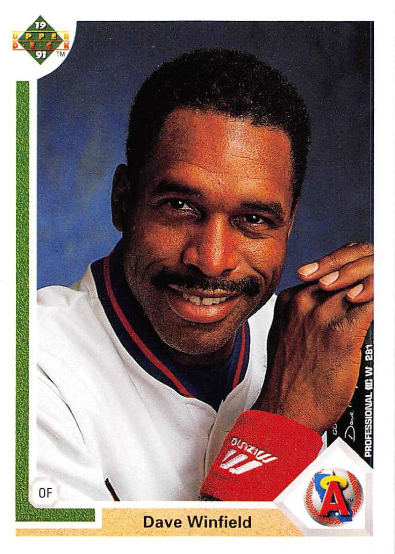 1991 Upper Deck Baseball #337 Dave Winfield California Angels Image 1