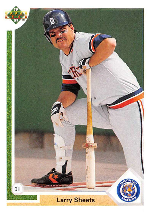 1991 Upper Deck Baseball #340 Larry Sheets  Detroit Tigers  Image 1