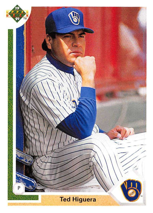 1991 Upper Deck Baseball #341 Teddy Higuera  Milwaukee Brewers  Image 1