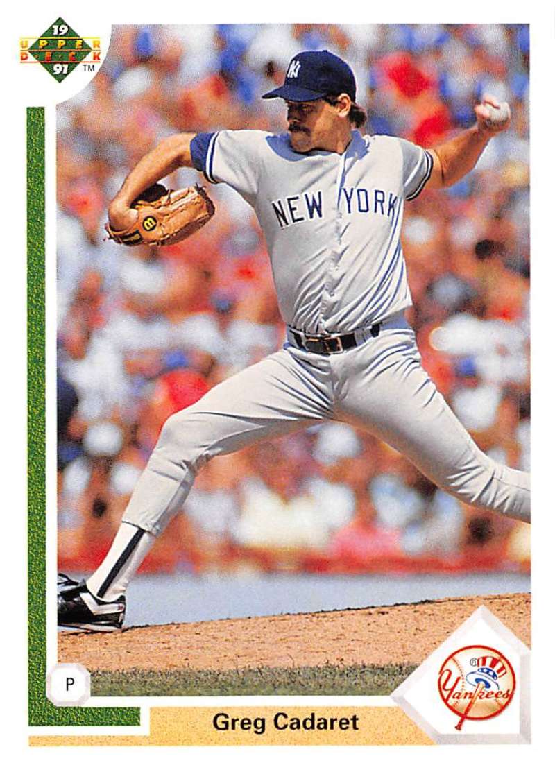 1991 Upper Deck Baseball #343 Greg Cadaret New York Yankees Image 1