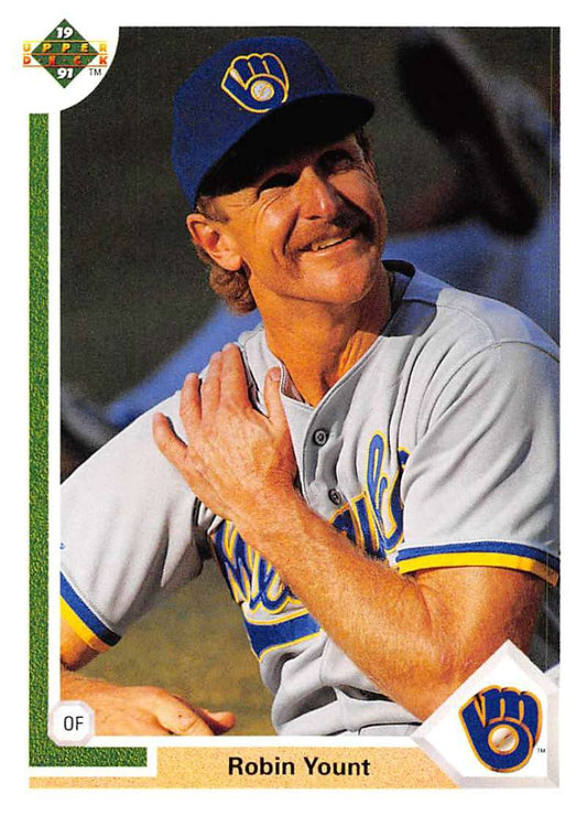 1991 Upper Deck Baseball #344 Robin Yount  Milwaukee Brewers  Image 1