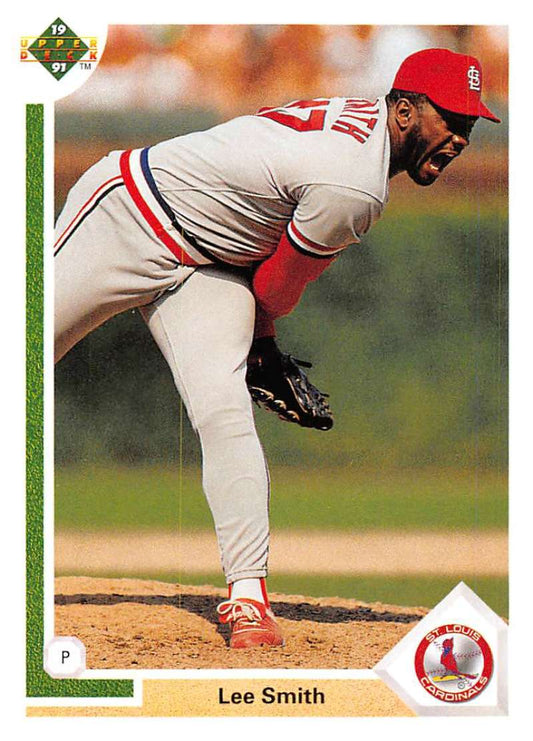 1991 Upper Deck Baseball #348 Lee Smith  St. Louis Cardinals  Image 1