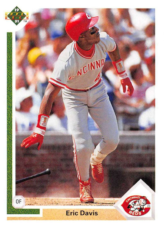 1991 Upper Deck Baseball #355 Eric Davis  Cincinnati Reds  Image 1