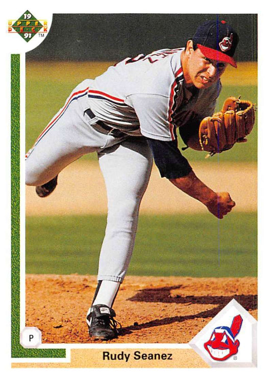 1991 Upper Deck Baseball #358 Rudy Seanez  Cleveland Indians  Image 1