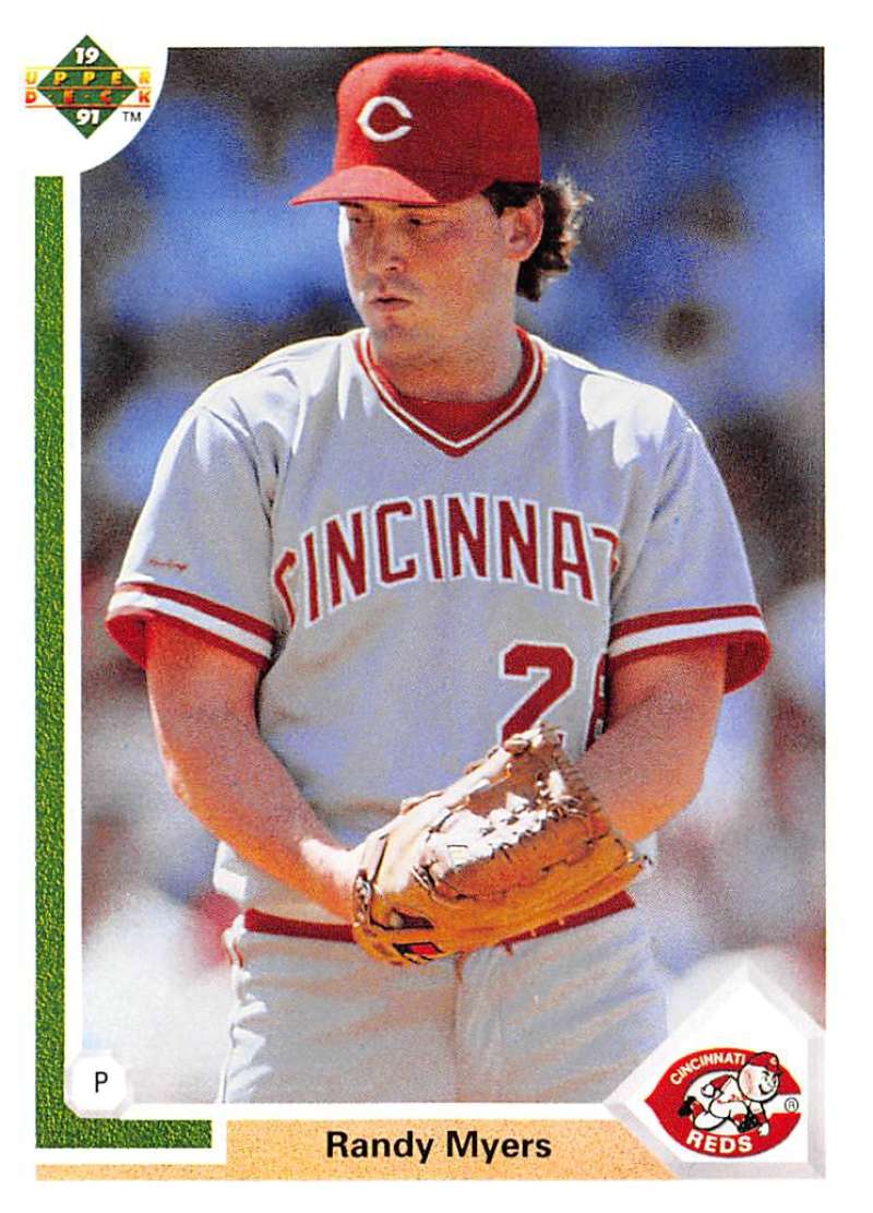 1991 Upper Deck Baseball #371 Randy Myers Cincinnati Reds Image 1