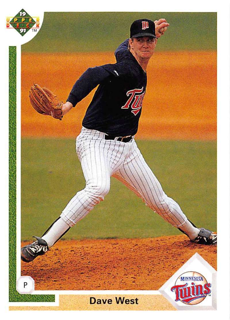 1991 Upper Deck Baseball #377 David West Minnesota Twins Image 1