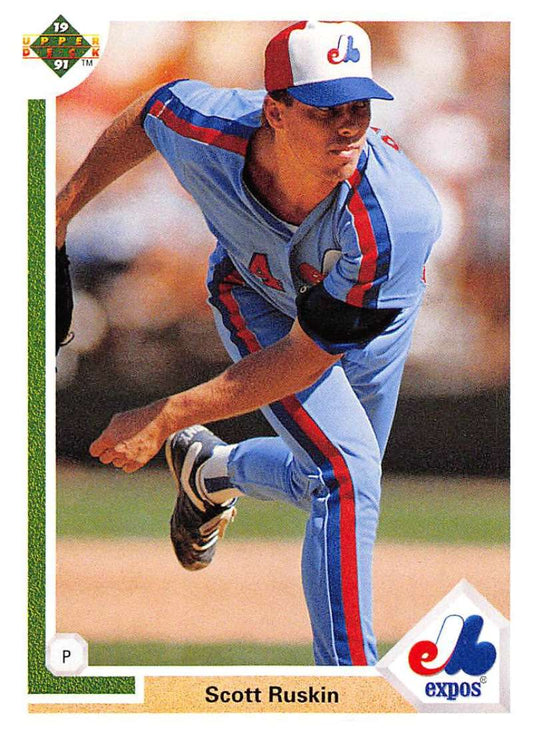 1991 Upper Deck Baseball #383 Scott Ruskin  Montreal Expos  Image 1