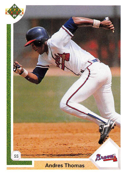 1991 Upper Deck Baseball #384 Andres Thomas  Atlanta Braves  Image 1