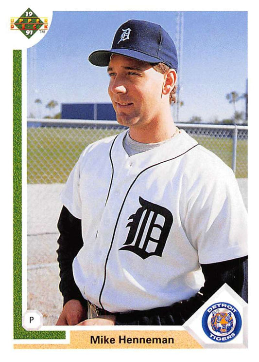 1991 Upper Deck Baseball #386 Mike Henneman  Detroit Tigers  Image 1