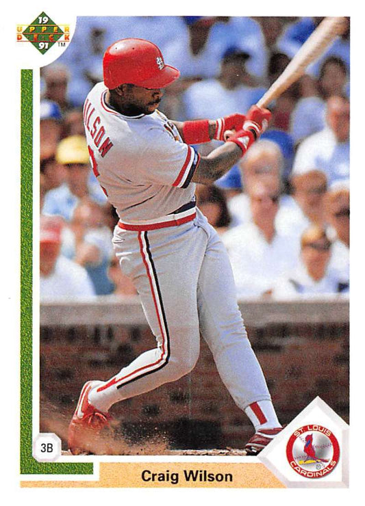 1991 Upper Deck Baseball #390 Craig Wilson  RC Rookie St. Louis Cardinals  Image 1