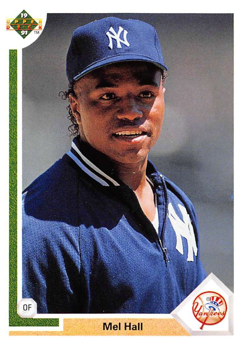 1991 Upper Deck Baseball #392 Mel Hall New York Yankees Image 1