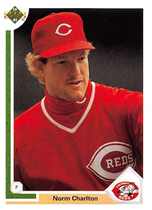 1991 Upper Deck Baseball #394 Norm Charlton  Cincinnati Reds  Image 1