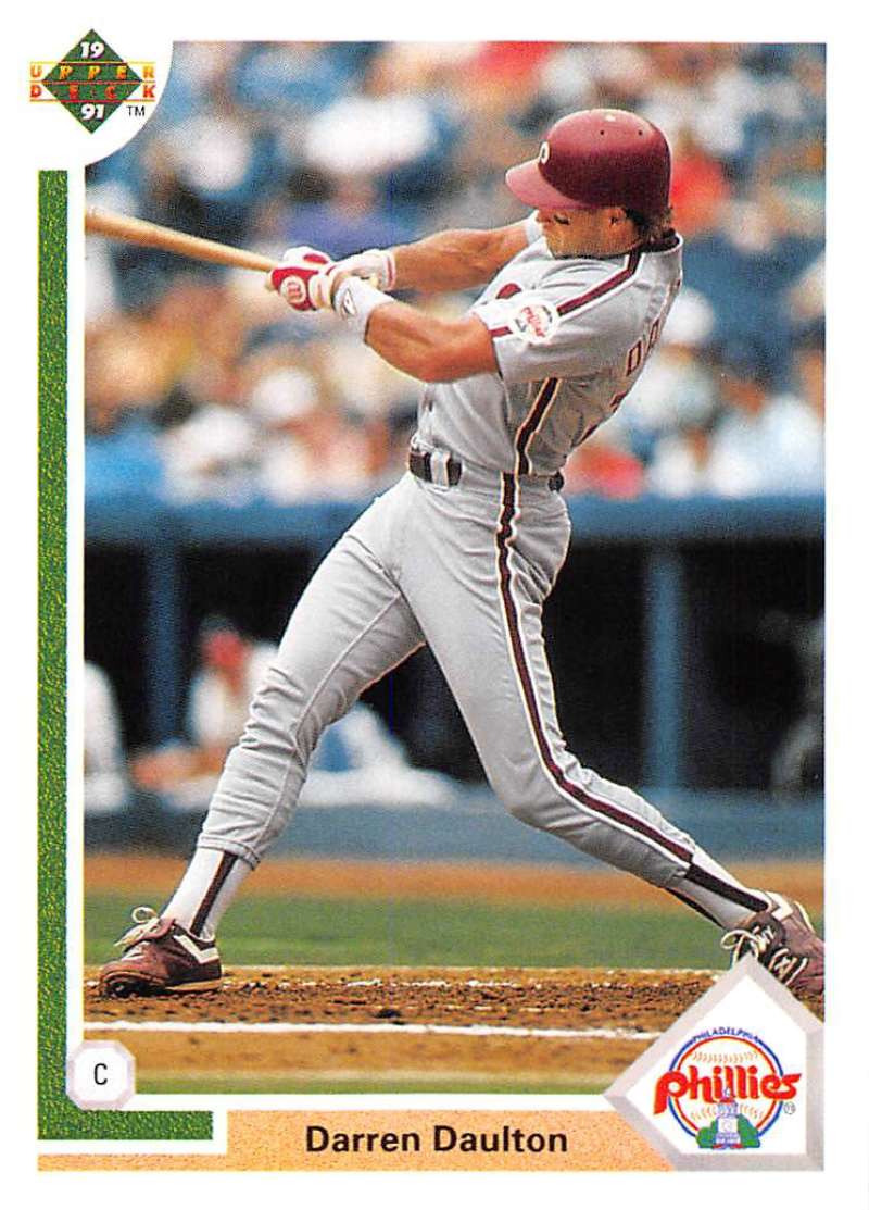 1991 Upper Deck Baseball #408 Darren Daulton Philadelphia Phillies Image 1