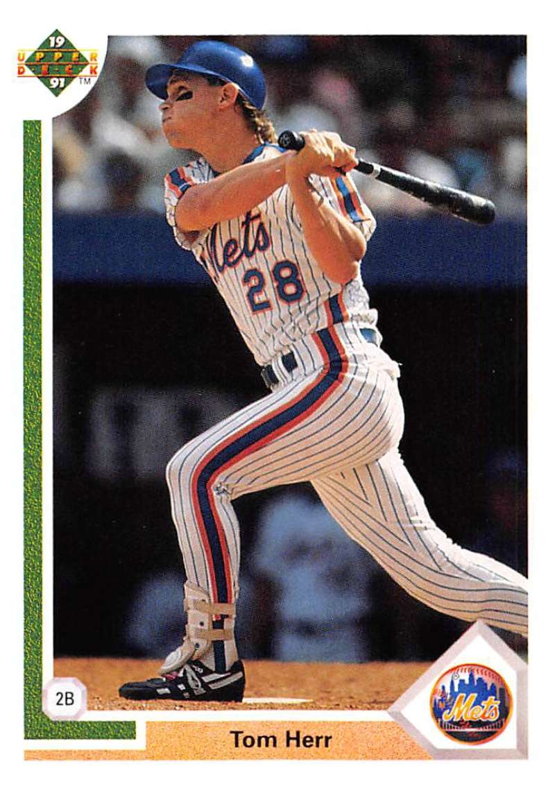 1991 Upper Deck Baseball #416 Tom Herr New York Mets Image 1