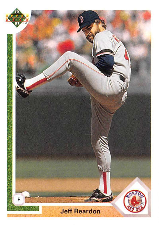 1991 Upper Deck Baseball #418 Jeff Reardon  Boston Red Sox  Image 1