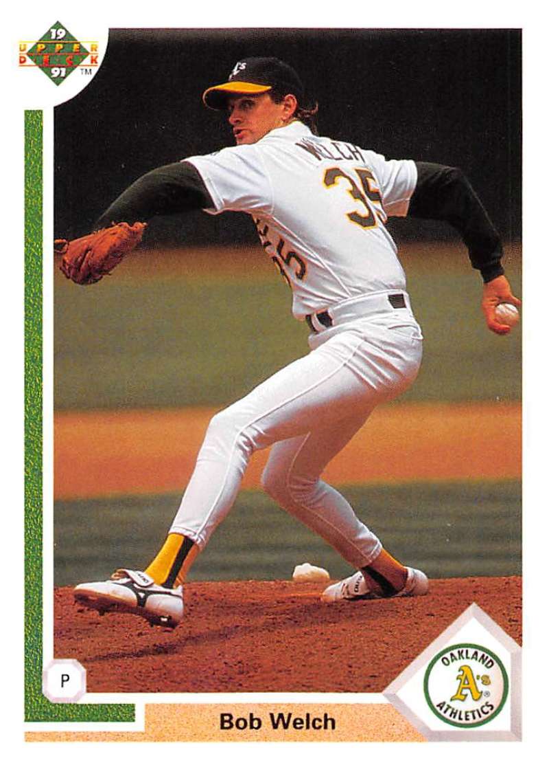 1991 Upper Deck Baseball #425 Bob Welch Oakland Athletics Image 1