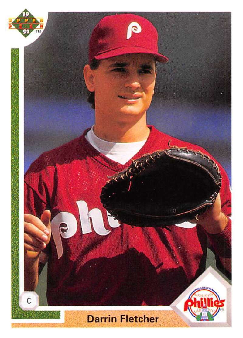 1991 Upper Deck Baseball #428 Darrin Fletcher Philadelphia Phillies Image 1