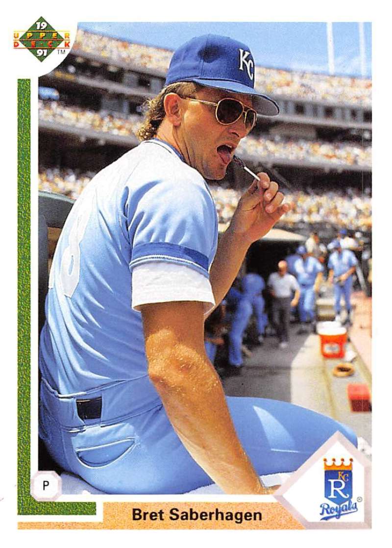 1991 Upper Deck Baseball #435 Bret Saberhagen Kansas City Royals Image 1
