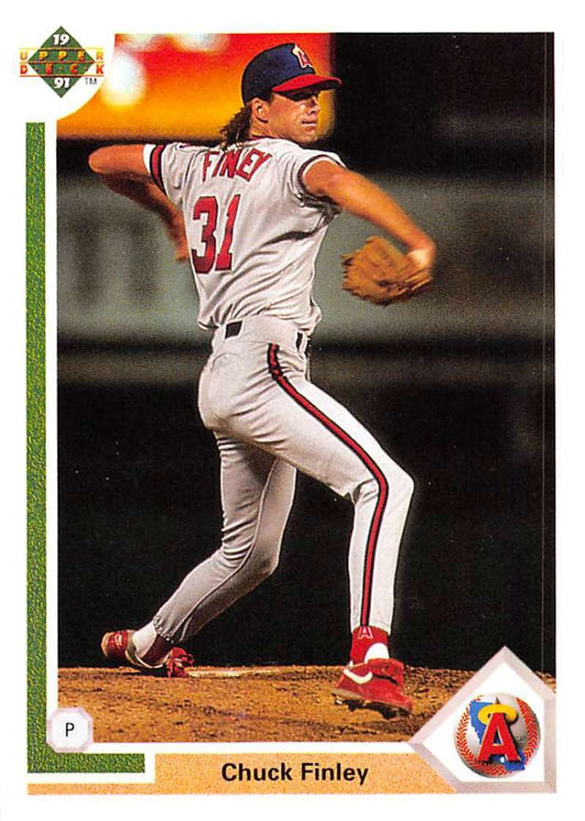 1991 Upper Deck Baseball #437 Chuck Finley  California Angels  Image 1