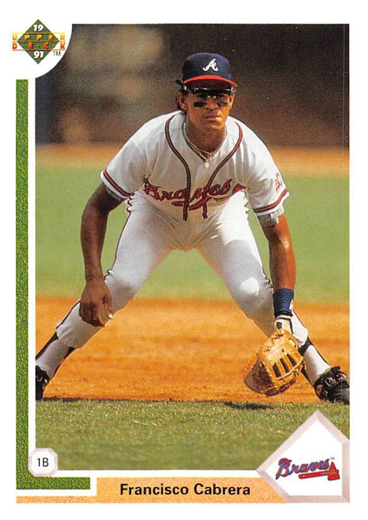 1991 Upper Deck Baseball #439 Francisco Cabrera  Atlanta Braves  Image 1