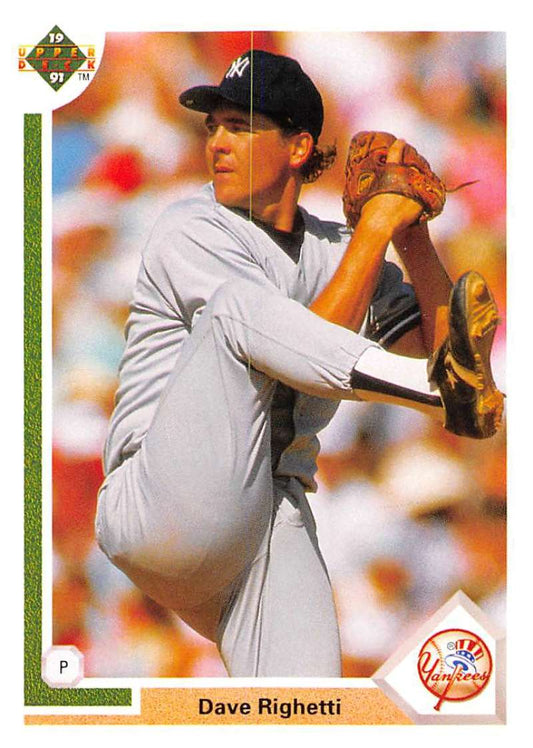1991 Upper Deck Baseball #448 Dave Righetti  New York Yankees  Image 1