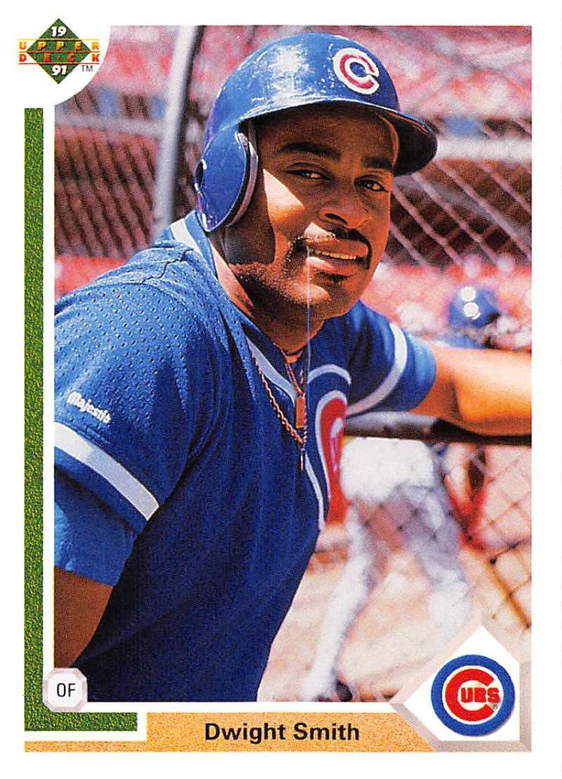 1991 Upper Deck Baseball #452 Dwight Smith Chicago Cubs Image 1