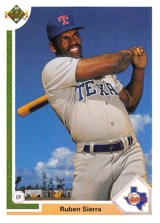 1991 Upper Deck Baseball #455 Ruben Sierra  Texas Rangers  Image 1