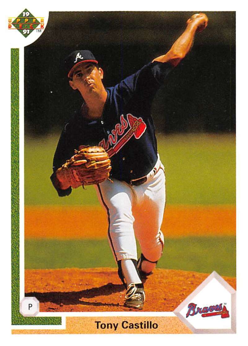 1991 Upper Deck Baseball #458 Tony Castillo Atlanta Braves Image 1