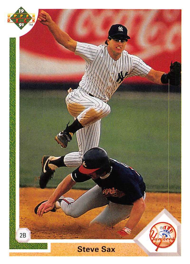 1991 Upper Deck Baseball #462 Steve Sax New York Yankees Image 1