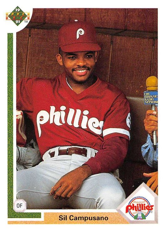 1991 Upper Deck Baseball #469 Sil Campusano  Philadelphia Phillies  Image 1