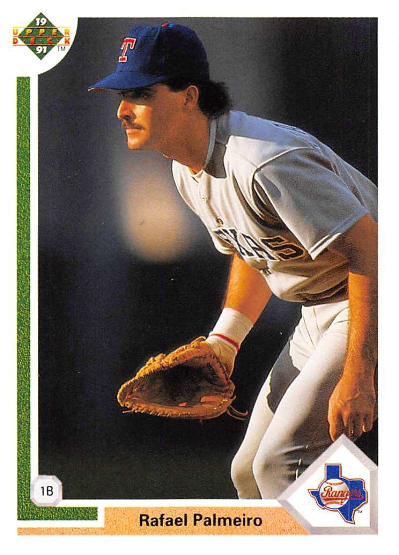1991 Upper Deck Baseball #474 Rafael Palmeiro Texas Rangers Image 1