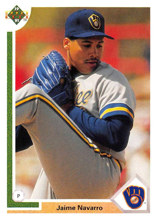 1991 Upper Deck Baseball #476 Jaime Navarro  Milwaukee Brewers  Image 1