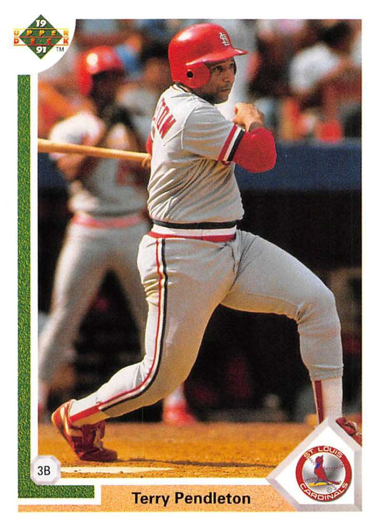 1991 Upper Deck Baseball #484 Terry Pendleton  St. Louis Cardinals  Image 1