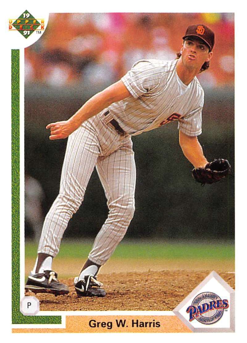 1991 Upper Deck Baseball #489 Greg Harris San Diego Padres Image 1