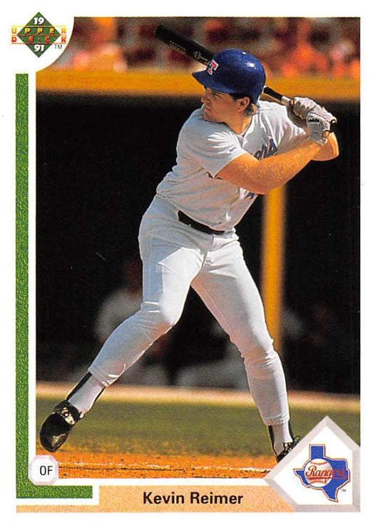 1991 Upper Deck Baseball #494 Kevin Reimer  Texas Rangers  Image 1