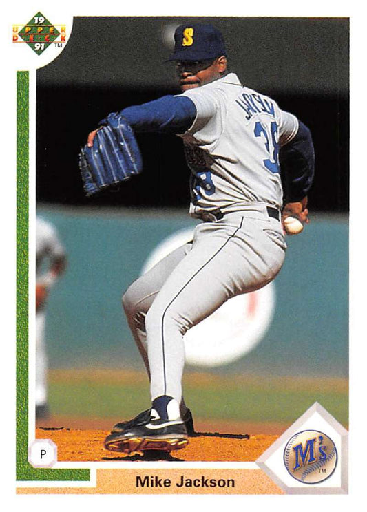 1991 Upper Deck Baseball #496 Mike Jackson  Seattle Mariners  Image 1