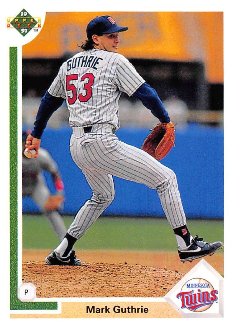 1991 Upper Deck Baseball #505 Mark Guthrie Minnesota Twins Image 1