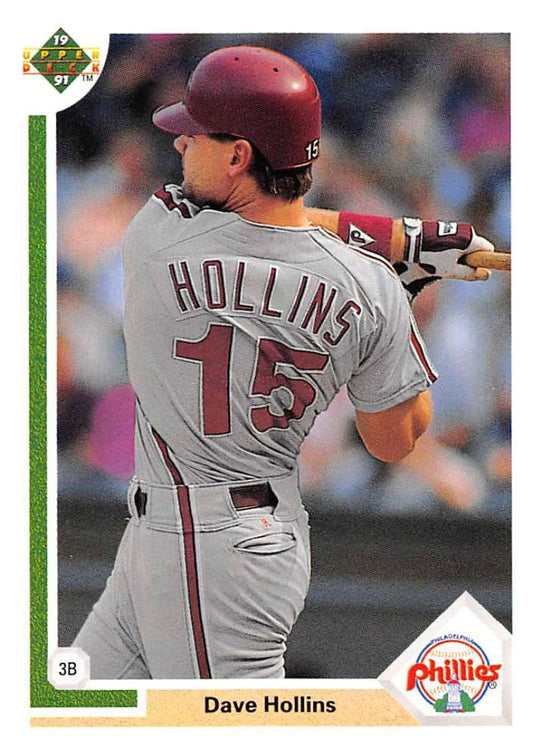1991 Upper Deck Baseball #518 Dave Hollins  Philadelphia Phillies  Image 1