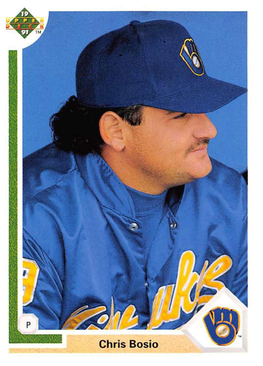 1991 Upper Deck Baseball #529 Chris Bosio  Milwaukee Brewers  Image 1