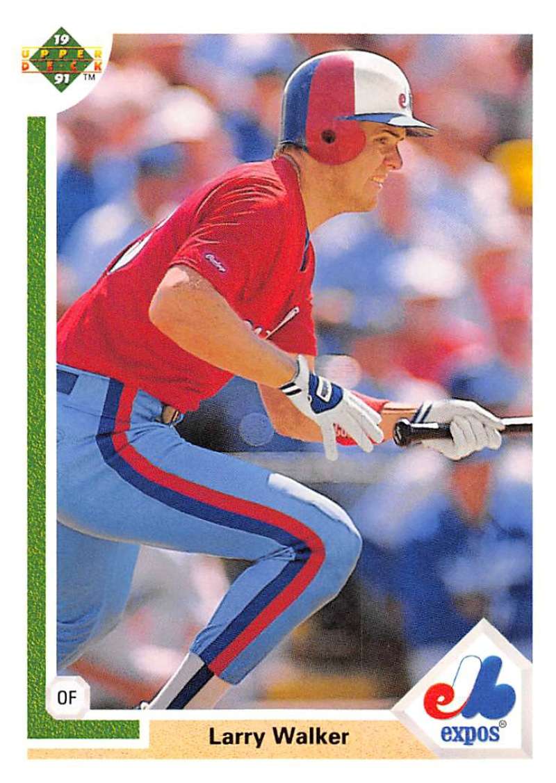 1991 Upper Deck Baseball #536 Larry Walker Montreal Expos Image 1