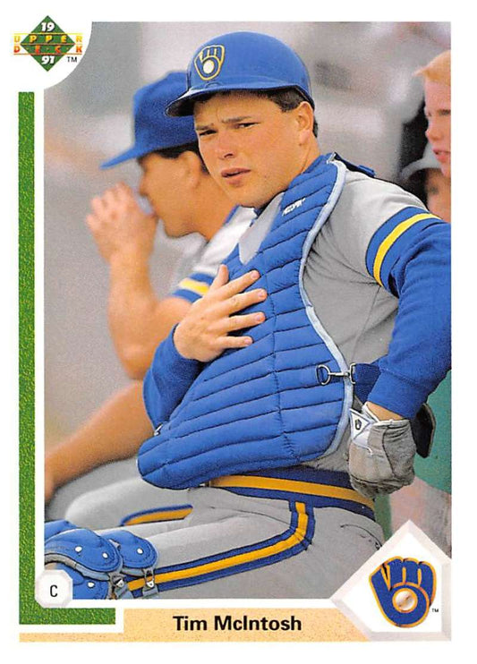 1991 Upper Deck Baseball #547 Tim McIntosh  Milwaukee Brewers  Image 1
