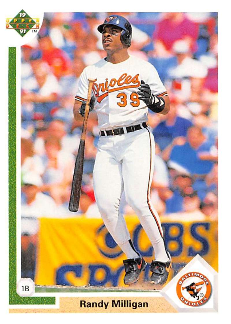 1991 Upper Deck Baseball #548 Randy Milligan Baltimore Orioles Image 1