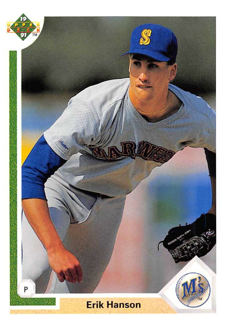 1991 Upper Deck Baseball #551 Erik Hanson Seattle Mariners Image 1