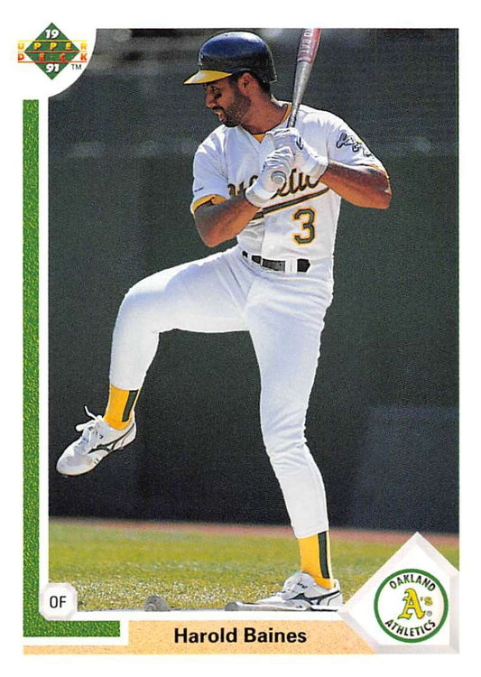 1991 Upper Deck Baseball #562 Harold Baines  Oakland Athletics  Image 1